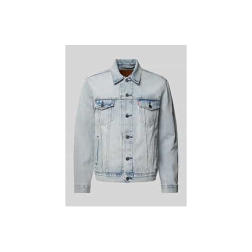 Kurtka jeansowa z kieszeniami z patką na piersi model ‘THE TRUCKER JACKET’ ze sklepu Peek&Cloppenburg  w kategorii Kurtki męskie - zdjęcie 177855260