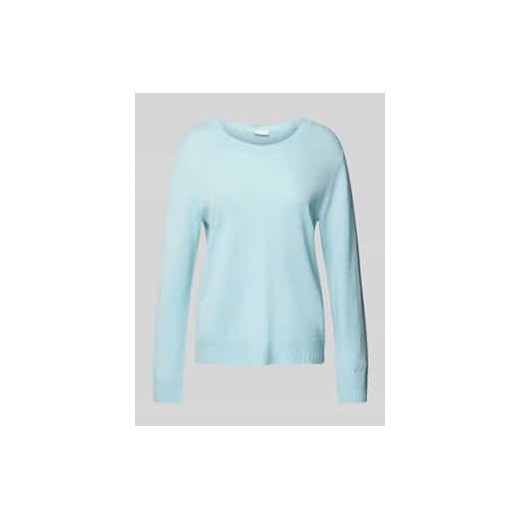 Sweter z dzianiny z wyhaftowanym logo ze sklepu Peek&Cloppenburg  w kategorii Swetry damskie - zdjęcie 177855452