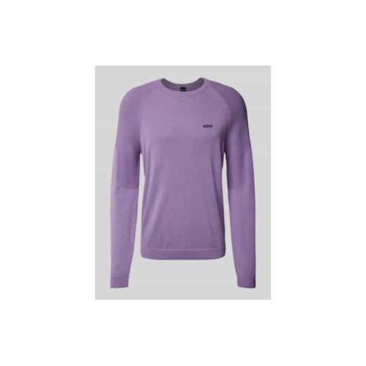 Sweter z dzianiny z prążkowanymi wykończeniami ze sklepu Peek&Cloppenburg  w kategorii Swetry męskie - zdjęcie 177855524
