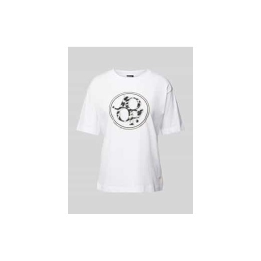 T-shirt z obszyciem z kamieni stras ze sklepu Peek&Cloppenburg  w kategorii Bluzki damskie - zdjęcie 177855544