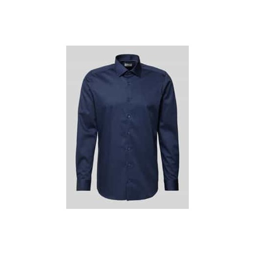 Koszula biznesowa o kroju slim fit z kołnierzykiem typu kent ze sklepu Peek&Cloppenburg  w kategorii Koszule męskie - zdjęcie 177856100