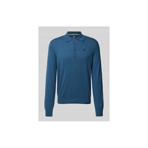Sweter z dzianiny z wyhaftowanym logo ze sklepu Peek&Cloppenburg  w kategorii Swetry męskie - zdjęcie 177856152