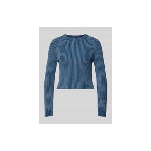 Sweter z dzianiny o kroju regular fit z efektem sprania model ‘REAL’ ze sklepu Peek&Cloppenburg  w kategorii Swetry damskie - zdjęcie 177856352
