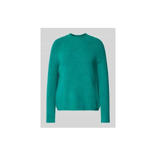 Sweter z dzianiny o kroju regular fit z prążkowanym wzorem i stójką ze sklepu Peek&Cloppenburg  w kategorii Swetry damskie - zdjęcie 177856593