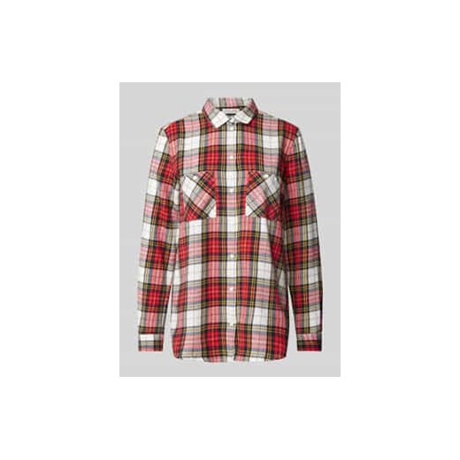 Bluzka flanelowa o kroju regular fit z kieszeniami na piersi ze sklepu Peek&Cloppenburg  w kategorii Koszule damskie - zdjęcie 177856691