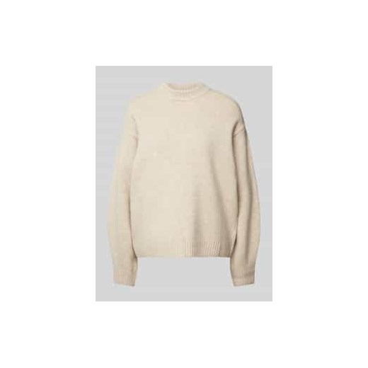 Sweter z dzianiny z mieszanki wełny i kaszmiru z prążkowanymi wykończeniami ze sklepu Peek&Cloppenburg  w kategorii Swetry damskie - zdjęcie 177856834