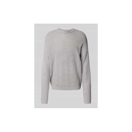 Sweter z dzianiny z okrągłym dekoltem ze sklepu Peek&Cloppenburg  w kategorii Swetry męskie - zdjęcie 177856933
