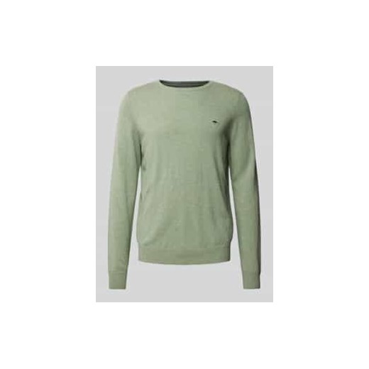 Sweter z dzianiny z wyhaftowanym logo ze sklepu Peek&Cloppenburg  w kategorii Swetry męskie - zdjęcie 177857041