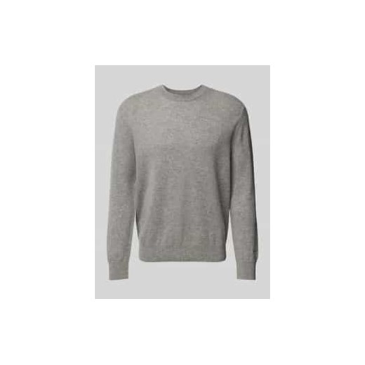 Sweter z dzianiny z kaszmiru z okrągłym dekoltem ze sklepu Peek&Cloppenburg  w kategorii Swetry męskie - zdjęcie 177857104