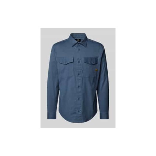 Koszula casualowa o kroju slim fit z naszywką z logo ze sklepu Peek&Cloppenburg  w kategorii Koszule męskie - zdjęcie 177857144