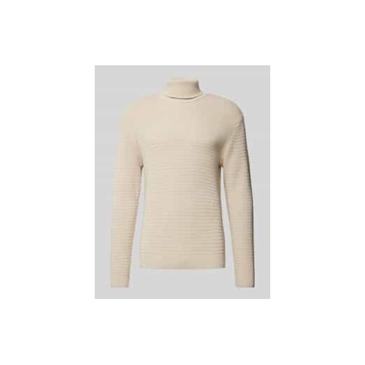 Sweter z dzianiny z golfem model ‘THEO’ ze sklepu Peek&Cloppenburg  w kategorii Swetry męskie - zdjęcie 177857560