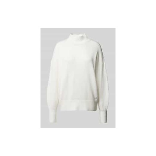 Sweter z dzianiny o kroju relaxed fit z mieszanki bawełny i wełny ze stójką ze sklepu Peek&Cloppenburg  w kategorii Swetry damskie - zdjęcie 177857590