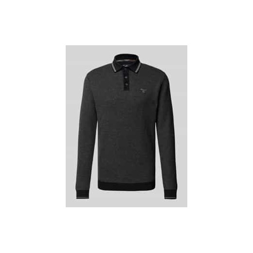 Sweter z dzianiny z kołnierzykiem polo model ‘Hilden’ ze sklepu Peek&Cloppenburg  w kategorii Swetry męskie - zdjęcie 177857672