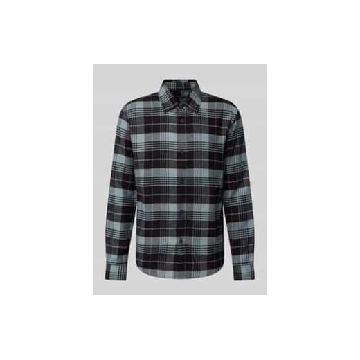 Koszula flanelowa o kroju relaxed fit z mieszanki bawełny ze wzorem w kratę ze sklepu Peek&Cloppenburg  w kategorii Koszule męskie - zdjęcie 177857751