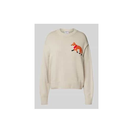 Sweter z dzianiny o kroju oversized z okrągłym dekoltem ze sklepu Peek&Cloppenburg  w kategorii Swetry damskie - zdjęcie 177857833