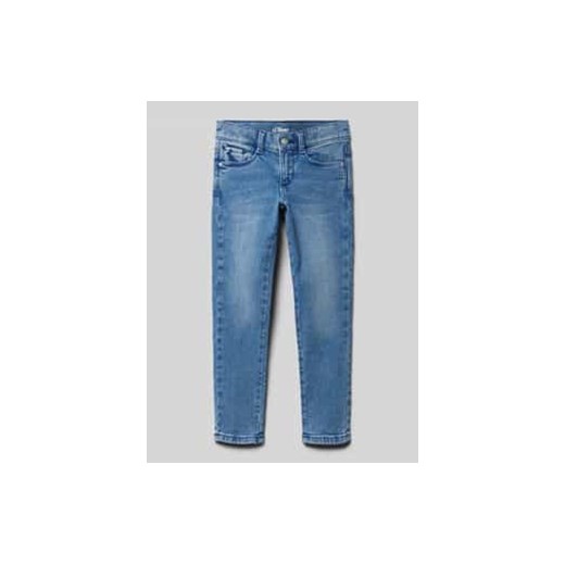 Jeansy z wąską nogawką o kroju regular fit z bawełny model ‘KATHY’ ze sklepu Peek&Cloppenburg  w kategorii Spodnie dziewczęce - zdjęcie 177857844