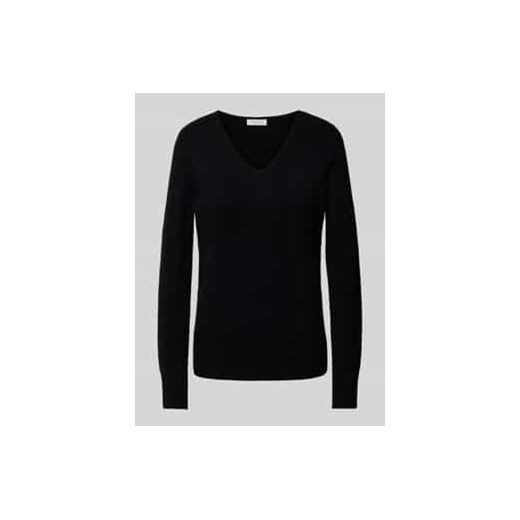 Sweter z dzianiny z prążkowanymi wykończeniami ze sklepu Peek&Cloppenburg  w kategorii Swetry damskie - zdjęcie 177858081