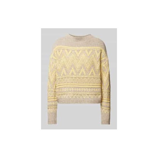 Sweter z dzianiny z fakturowanym wzorem ze sklepu Peek&Cloppenburg  w kategorii Swetry damskie - zdjęcie 177858092
