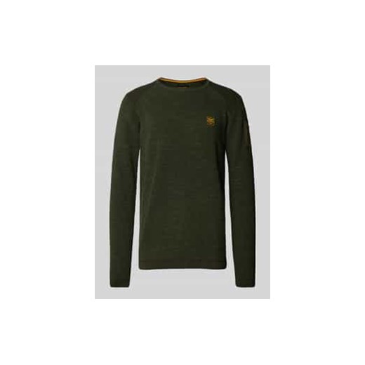 Sweter z dzianiny z detalem z logo ze sklepu Peek&Cloppenburg  w kategorii Swetry męskie - zdjęcie 177858192