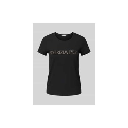 T-shirt z obszyciem kamieniami stras z logo ze sklepu Peek&Cloppenburg  w kategorii Bluzki damskie - zdjęcie 177858393