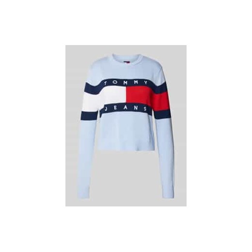 Sweter z dzianiny z detalem z logo model ‘CENTER FLAG’ ze sklepu Peek&Cloppenburg  w kategorii Swetry damskie - zdjęcie 177858422