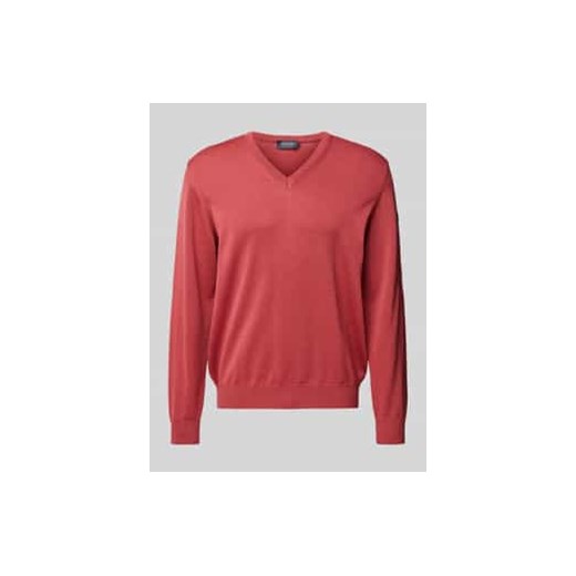 Sweter z dzianiny z naszywką z logo ze sklepu Peek&Cloppenburg  w kategorii Swetry męskie - zdjęcie 177858702