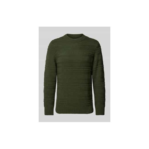 Sweter z dzianiny z okrągłym dekoltem ze sklepu Peek&Cloppenburg  w kategorii Swetry męskie - zdjęcie 177859322