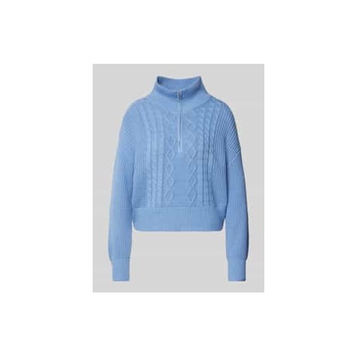 Bluza o kroju oversized z kołnierzem i dzianinowym wzorem model ‘DORITTA’ ze sklepu Peek&Cloppenburg  w kategorii Swetry damskie - zdjęcie 177859562
