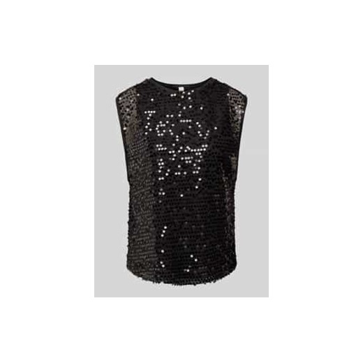 Top bluzkowy z cekinowym obszyciem ze sklepu Peek&Cloppenburg  w kategorii Bluzki damskie - zdjęcie 177860094