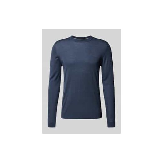 Sweter z dzianiny z okrągłym dekoltem ze sklepu Peek&Cloppenburg  w kategorii Swetry męskie - zdjęcie 177860102
