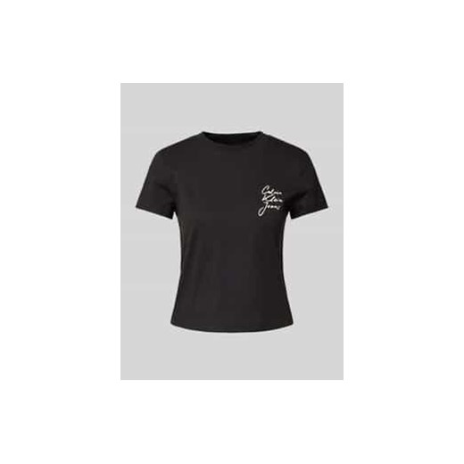 T-shirt z nadrukiem z logo ze sklepu Peek&Cloppenburg  w kategorii Bluzki damskie - zdjęcie 177860104