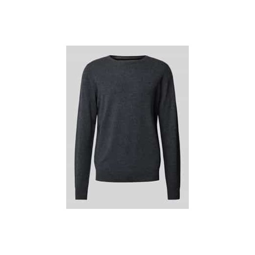 Sweter z dzianiny z wyhaftowanym logo ze sklepu Peek&Cloppenburg  w kategorii Swetry męskie - zdjęcie 177860123