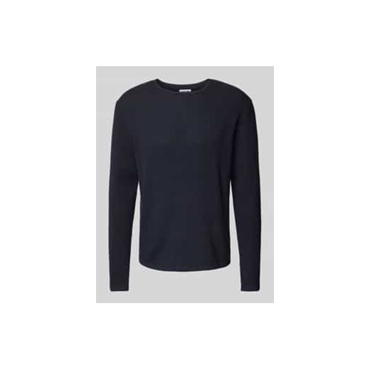 Sweter z dzianiny z prążkowanymi wykończeniami model ‘GEORGE’ ze sklepu Peek&Cloppenburg  w kategorii Swetry męskie - zdjęcie 177860270