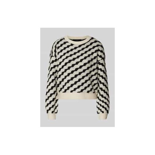 Sweter z dzianiny ze wzorem w ukośne paski model ‘LARA’ ze sklepu Peek&Cloppenburg  w kategorii Swetry damskie - zdjęcie 177860342
