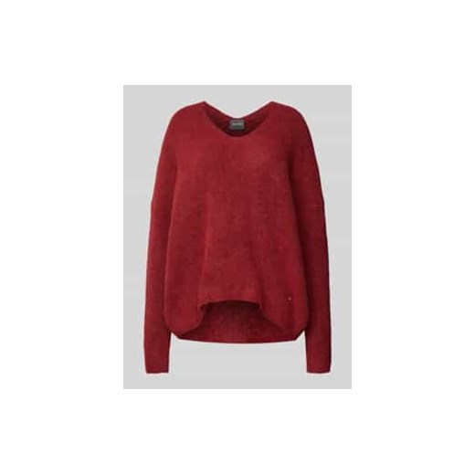 Sweter z dzianiny z dekoltem w serek model ‘THORA’ ze sklepu Peek&Cloppenburg  w kategorii Swetry damskie - zdjęcie 177860764