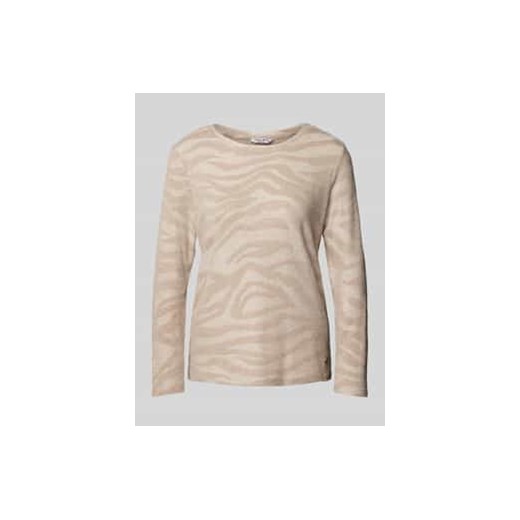 Sweter z dzianiny z prążkowanym,okrągłym dekoltem ze sklepu Peek&Cloppenburg  w kategorii Swetry damskie - zdjęcie 177860840
