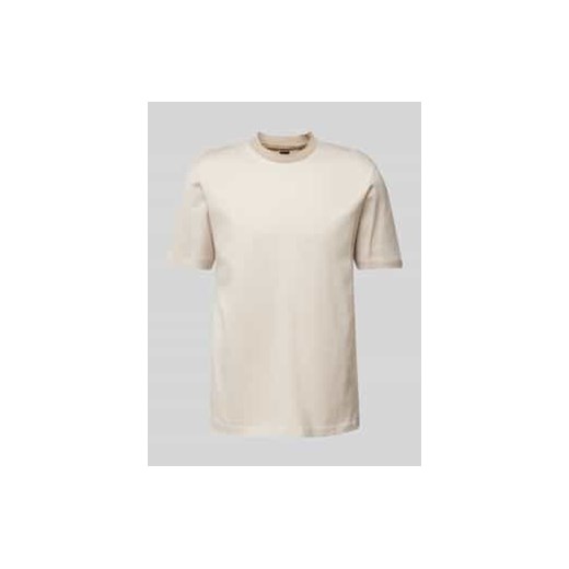 T-shirt z prążkowanym,okrągłym dekoltem model ‘Thompson’ ze sklepu Peek&Cloppenburg  w kategorii T-shirty męskie - zdjęcie 177860864