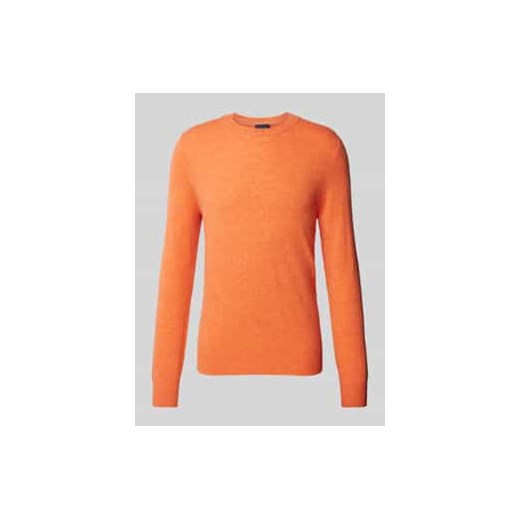 Sweter z dzianiny z prążkowanymi wykończeniami ze sklepu Peek&Cloppenburg  w kategorii Swetry męskie - zdjęcie 177860902