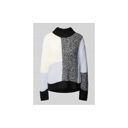 Sweter z dzianiny o luźnym kroju z dodatkiem wełny w stylu Colour Blocking ze sklepu Peek&Cloppenburg  w kategorii Swetry damskie - zdjęcie 177860963