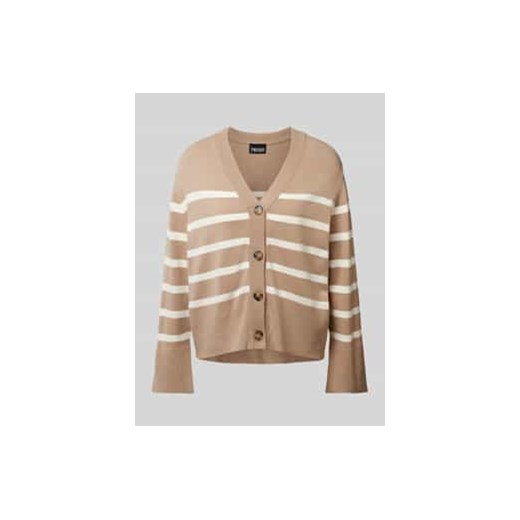 Kurtka z dzianiny o kroju regular fit ze wzorem w paski model ‘SIA’ ze sklepu Peek&Cloppenburg  w kategorii Swetry damskie - zdjęcie 177861141