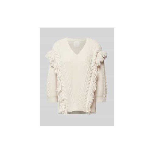 Sweter z dzianiny z dekoltem w serek model ‘NOROIS’ ze sklepu Peek&Cloppenburg  w kategorii Swetry damskie - zdjęcie 177861240