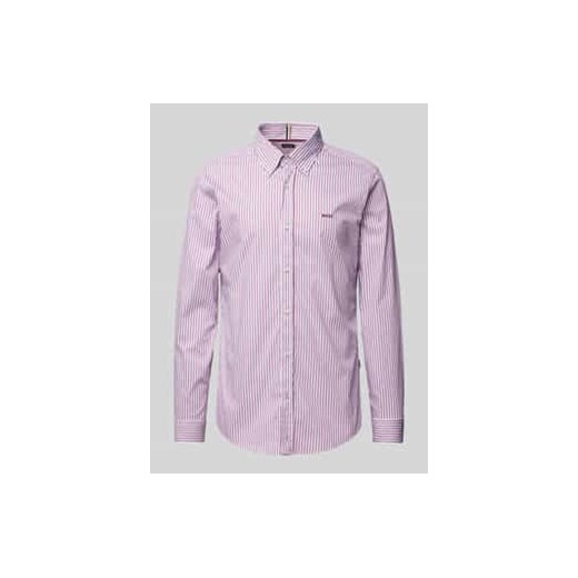 Koszula biznesowa o kroju slim fit z wyhaftowanym logo model ‘Roan’ ze sklepu Peek&Cloppenburg  w kategorii Koszule męskie - zdjęcie 177861592