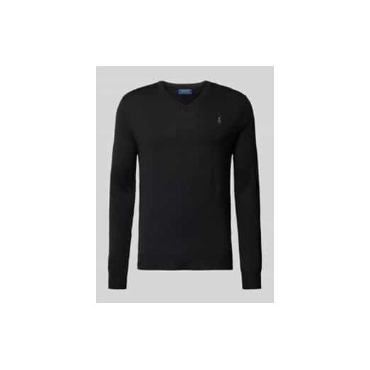 Sweter wełniany z wyhaftowanym logo ze sklepu Peek&Cloppenburg  w kategorii Swetry męskie - zdjęcie 177861684