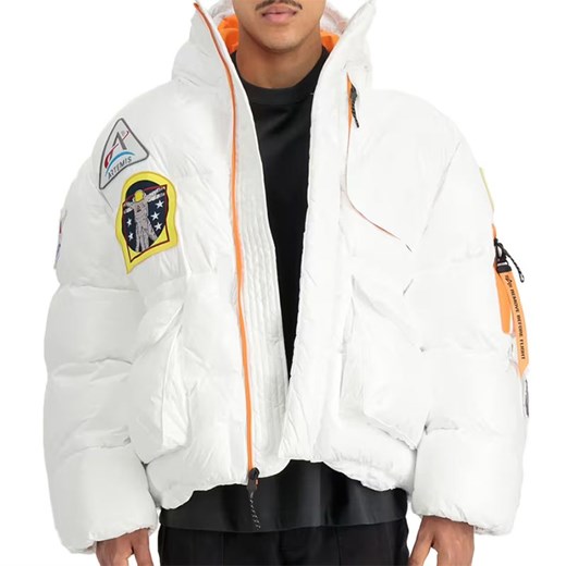 Kurtka Alpha Industries Nasa Puffer Artemis 14813609 - biała ze sklepu streetstyle24.pl w kategorii Kurtki męskie - zdjęcie 177862354
