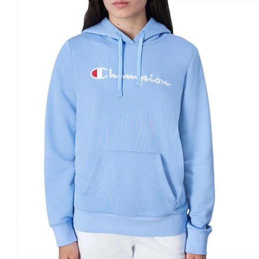 Bluza Champion Embroidered Big Script Logo Hoodie 117111-BS083 - niebieska ze sklepu streetstyle24.pl w kategorii Bluzy damskie - zdjęcie 177862363