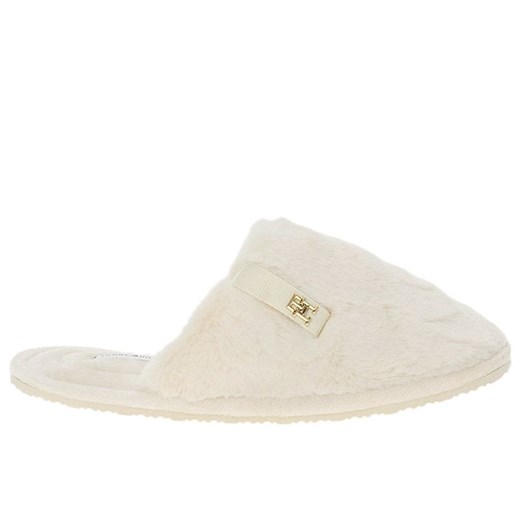 Klapki Tommy Hilfiger Comfort Home Slipper FW0FW08138-YBH - białe ze sklepu streetstyle24.pl w kategorii Kapcie damskie - zdjęcie 177862653