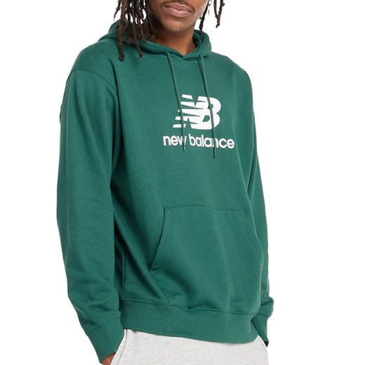 Bluza New Balance MT41501NWG - zielona ze sklepu streetstyle24.pl w kategorii Bluzy męskie - zdjęcie 177862712