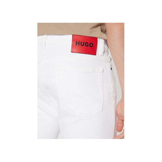 HUGO Jeansy 50530605 Biały Slim Fit 36_32 MODIVO