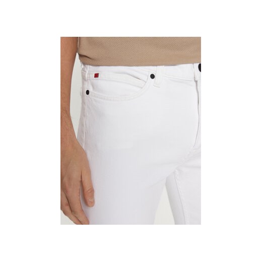 HUGO Jeansy 50530605 Biały Slim Fit 33_32 MODIVO
