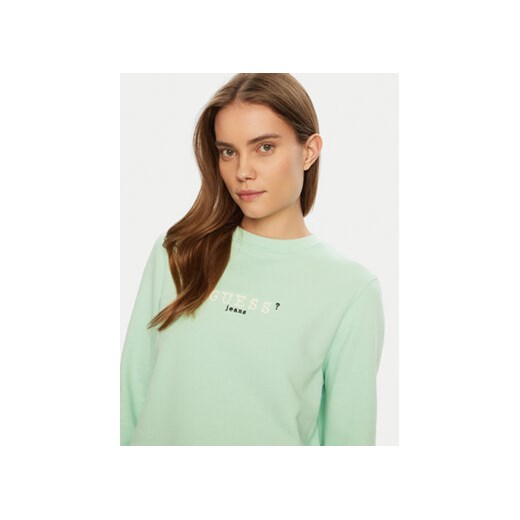 Guess Jeans Bluza W5RQ28 K68I4 Zielony Regular Fit M MODIVO